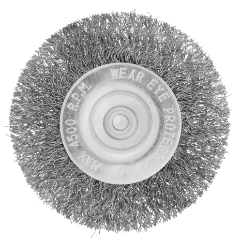 Щетка для дрели, 75 мм, плоская со шпилькой, витая проволока Сибртех по ценам производителя в Челябинске с доставкой по всей России
