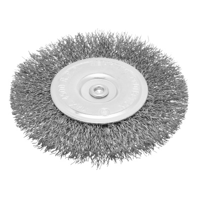 Щетка для дрели 100 мм, плоская со шпилькой, витая проволока Сибртех по ценам производителя в Челябинске с доставкой по всей России