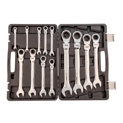 Набор ключей комбинированных, трещоточных шарнирных 13 шт. Matrix по ценам производителя в Челябинске с доставкой по всей России