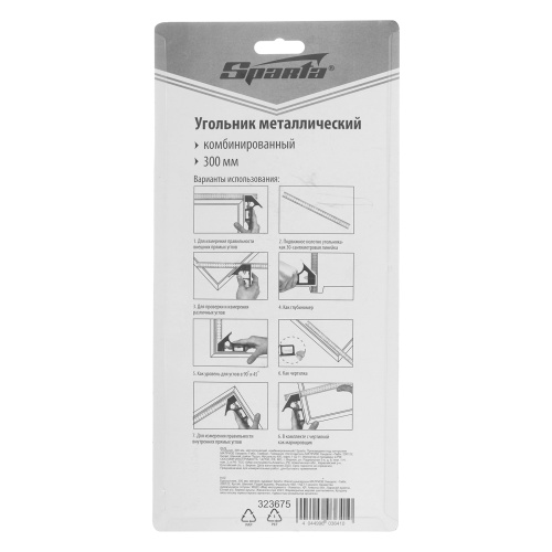 Угольник, 300 мм, металлический, комбинированный Sparta по ценам производителя в Челябинске с доставкой по всей России