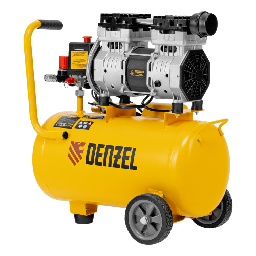 Компрессор DLS950/24 безмаслянный малошумный 950 Вт, 165 л/мин, ресивер 24 л Denzel по ценам производителя в Челябинске с доставкой по всей России