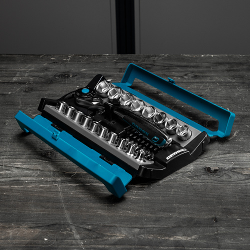 Набор торцевых головок, трещотка 120 зубьев, 1/2", CrV, 36 предметов Gross по ценам производителя в Челябинске с доставкой по всей России