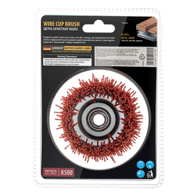 Щетка для УШМ, 100 мм, Чашка, нейлоновая щетина, М14 Denzel по ценам производителя в Челябинске с доставкой по всей России