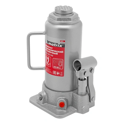 Домкрат гидравлический бутылочный, 12 т, высота подъема 230-465 мм Matrix купить в Москве с доставкой по всей России | ProtosMarket.ru