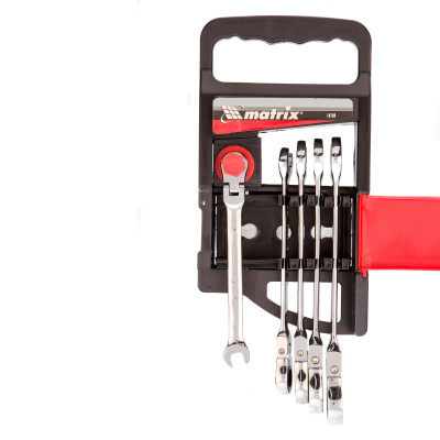 Набор ключей комбинированных, трещоточных шарнирных 5 шт. Matrix по ценам производителя в Челябинске с доставкой по всей России