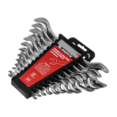 Набор ключей рожковых, 6 х 32 мм, 12 шт., CrV, хромированные Matrix по ценам производителя в Челябинске с доставкой по всей России