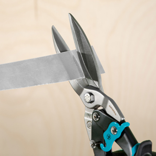 Ножницы по металлу "Piranha", 270 мм, прямой проходной рез, сталь СrMo, двухкомпонентные рукоятки Gross по ценам производителя в Челябинске с доставкой по всей России