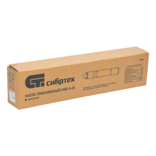 Скважинный насос СНВ-3-65, винтовой, диаметр 3", 700 Вт, 1800 л/ч, напор 65 м Сибртех по ценам производителя в Челябинске с доставкой по всей России