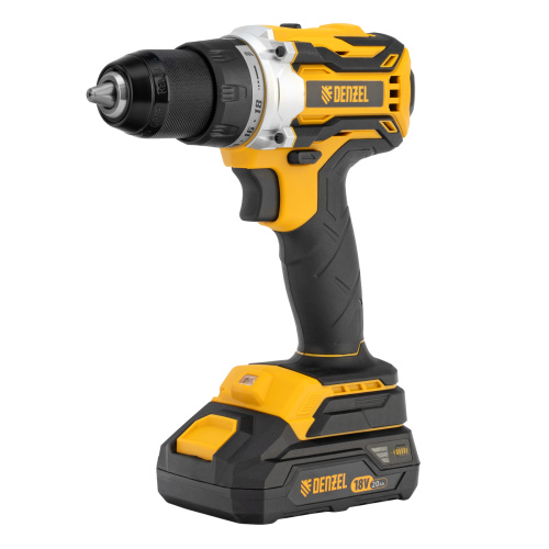 Дрель-шуруповерт аккумуляторная, бесщет. BLDL-18-02 Li-Ion, 18 В Denzel по ценам производителя в Челябинске с доставкой по всей России