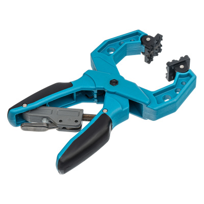 Струбцина клещеобразная 2-1/4, пластиковый корпус, храповой механизм жесткой фиксации, 58 мм Gross по ценам производителя в Челябинске с доставкой по всей России