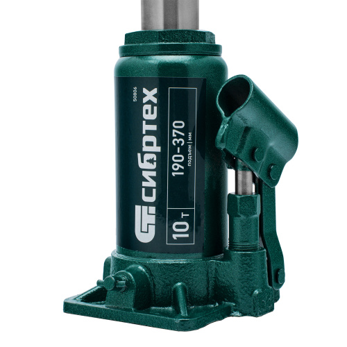 Домкрат гидравлический бутылочный, 10 т, 190-370 мм Сибртех по ценам производителя в Челябинске с доставкой по всей России