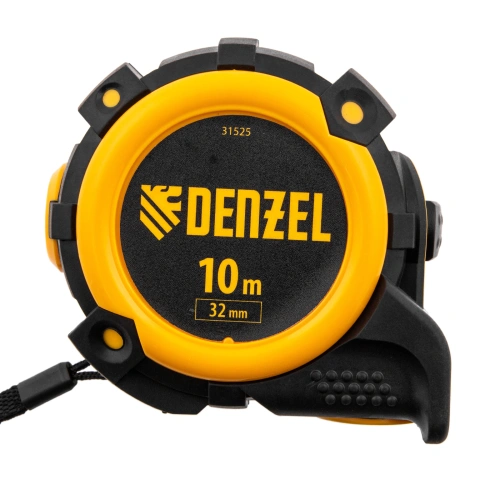 Рулетка 10м х 32мм, автоматич. фиксац., нейлон. покрытие, магнит. зацеп, двухстор. разметка Denzel по ценам производителя в Челябинске с доставкой по всей России