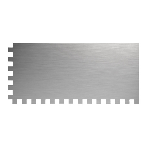 Гладилка стальная, 280 x 130 мм, зеркальная полировка, пластмастмассовая ручка, зуб 10 x 10 мм Matrix по ценам производителя в Челябинске с доставкой по всей России