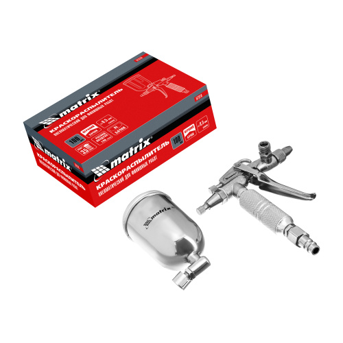 Краскораспылитель пневматический для финишных работ с верхним бачком V 0,1 л, сопло D 0.5 мм Matrix по ценам производителя в Челябинске с доставкой по всей России