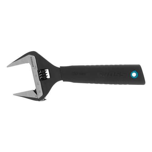 Ключ разводной, 150 мм, CrV, тонкие губки, защитные насадки Gross по ценам производителя в Челябинске с доставкой по всей России