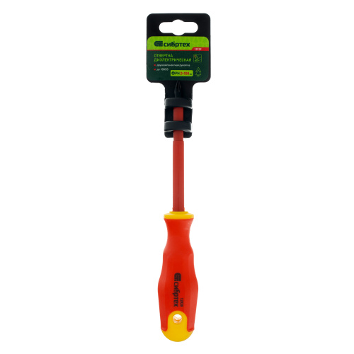 Отвертка диэлектрическая PH2 х 100 мм, CrV, до 1000 В, двухкомпонентная рукоятка Сибртех по ценам производителя в Челябинске с доставкой по всей России