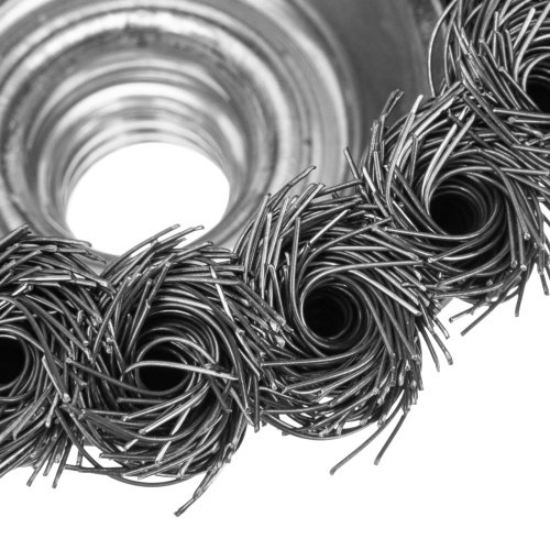 Щетка для УШМ, 75 мм, М14, "чашка", крученая проволока 0.35 мм Matrix по ценам производителя в Челябинске с доставкой по всей России