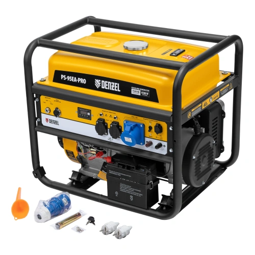 Генератор бензиновый PS-95EA-PRO, 9,5 кВт, 230 В, 40 л, разъём ATS, эл.старт Denzel по ценам производителя в Челябинске с доставкой по всей России