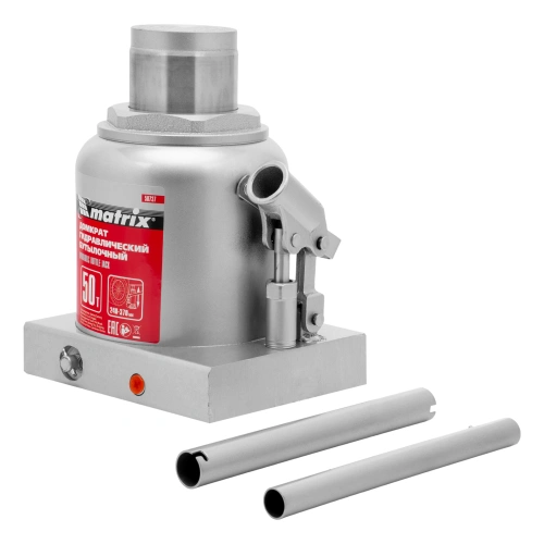 Домкрат гидравлический бутылочный, 50 т, высота подъема 240-370 мм Matrix по ценам производителя в Челябинске с доставкой по всей России