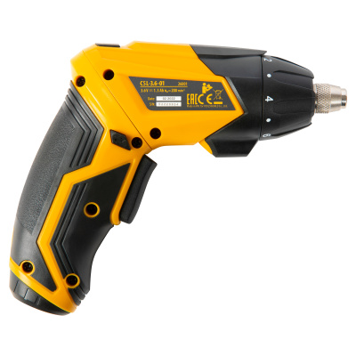 Отвертка аккумуляторная CSL-3.6-01, Li-Ion, 3.6 В, 1.3 А*ч, 200 об/мин, с аксессуарами Denzel по ценам производителя в Челябинске с доставкой по всей России