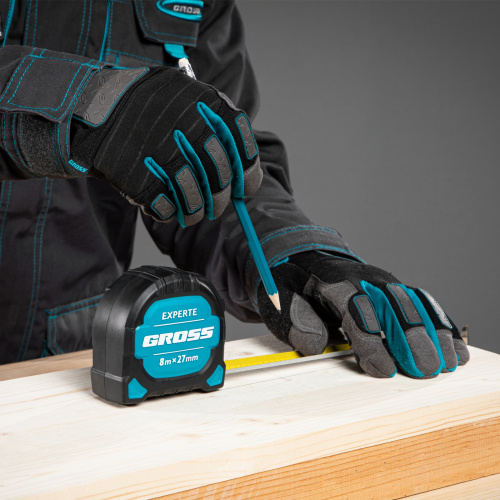 Рулетка Experte,8 м x 27 мм,двухкомпонентный корпус,магнит,двухсторонняя разметка,нейлон Gross по ценам производителя в Челябинске с доставкой по всей России