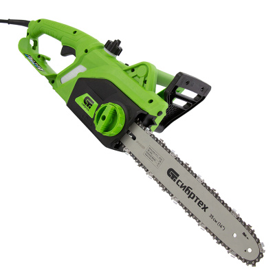 Пила цепная электрическая ПЦЭ-1800П с поперечным двигателем, 1.8 кВт, 14'' (35 см) Сибртех по ценам производителя в Челябинске с доставкой по всей России