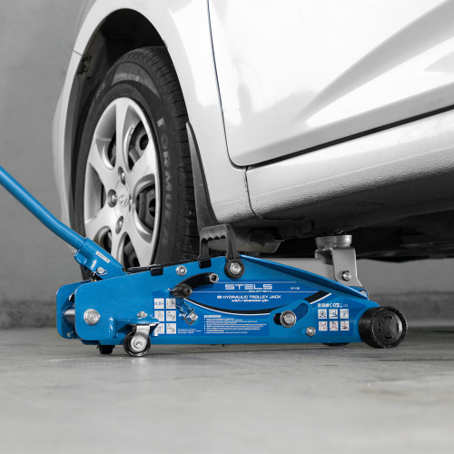 Домкрат гидравлический подкатной с фиксатором, 2.5 т, Safety Pin, 140-385 мм, в кейсе Stels по ценам производителя в Челябинске с доставкой по всей России