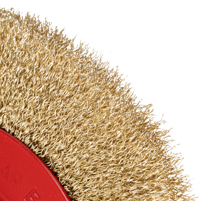 Щетка для точила, 200 мм, посадка 32 мм, плоская, латунированная витая проволока Matrix по ценам производителя в Челябинске с доставкой по всей России