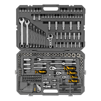 Набор инструментов, 1/2", 1/4", 3/8", CrV, S2, пластиковый кейс, 216 предметов Denzel по ценам производителя в Челябинске с доставкой по всей России