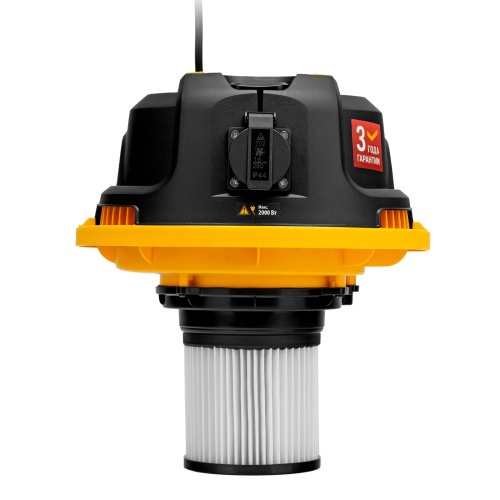 Пылесос строительный RVC20, 1400 Вт, бак 20 л, шланг 3 м, розетка с автосинхр. Denzel по ценам производителя в Челябинске с доставкой по всей России