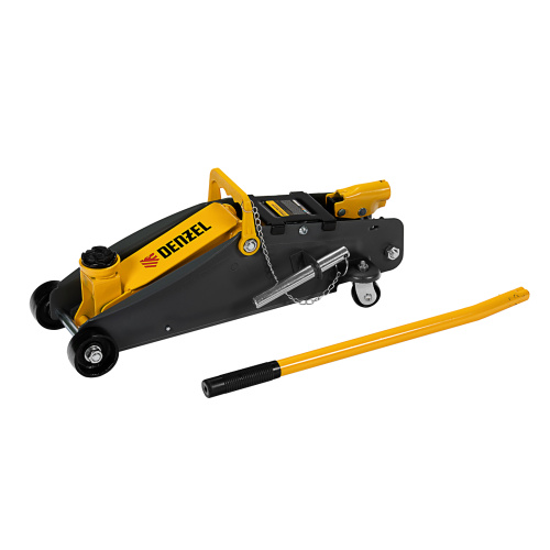 Домкрат гидравлический подкатной с фиксатором, 2,8 т, 135-385 мм, в кейсе Denzel по ценам производителя в Челябинске с доставкой по всей России