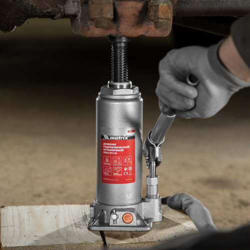 Домкрат гидравлический бутылочный, 8 т, h подъема 230-457 мм Matrix по ценам производителя в Челябинске с доставкой по всей России