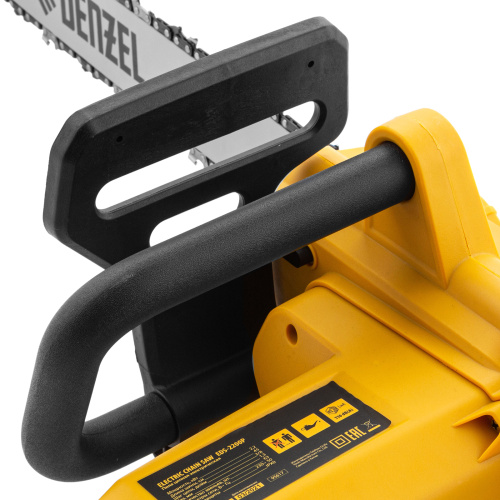 Пила цепная электрическая EDS-2200P, 2.2 кВт,поперечная, шина 45 см, шаг 3/8, паз 1.3 мм, 63 звена Denzel по ценам производителя в Челябинске с доставкой по всей России