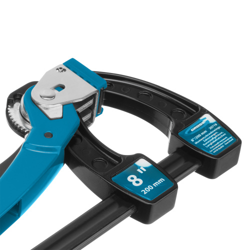 Струбцина реечная быстрозажимная 8, металлический корпус, рычажный храповой механизм, 200 мм Gross по ценам производителя в Челябинске с доставкой по всей России