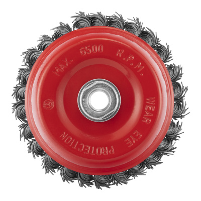 Щетка для УШМ, 125 мм, М14, "чашка", крученая проволока 0.8 мм Matrix по ценам производителя в Челябинске с доставкой по всей России
