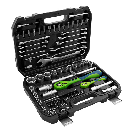 Набор инструментов 82 предмета, CrV, 1/2", 1/4" Сибртех по ценам производителя в Челябинске с доставкой по всей России