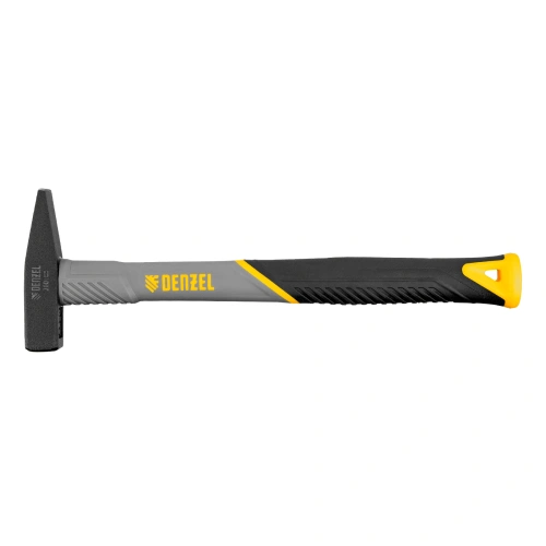 Молоток слесарный, 200 г, кованый, фибергласовая рукоятка c TPR покрытием Denzel по ценам производителя в Челябинске с доставкой по всей России