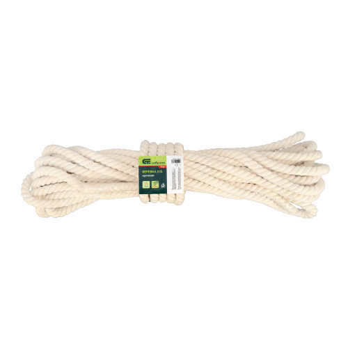 Веревка х/б, D 10 мм, L 11 м, крученая, 211 кгс Сибртех по ценам производителя в Челябинске с доставкой по всей России