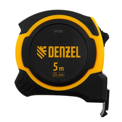 Рулетка 5м х 25мм, двухкомп. корпус, магнитный обрезиненный зацеп Denzel по ценам производителя в Челябинске с доставкой по всей России