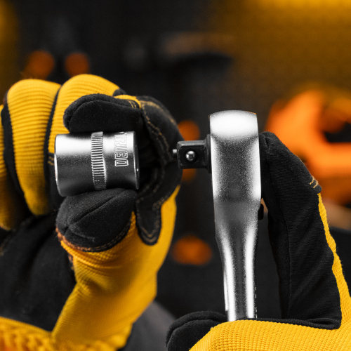 Ключ-трещотка 3/8", 90 зубьев, с быстрым сбросом, CrV Denzel по ценам производителя в Челябинске с доставкой по всей России