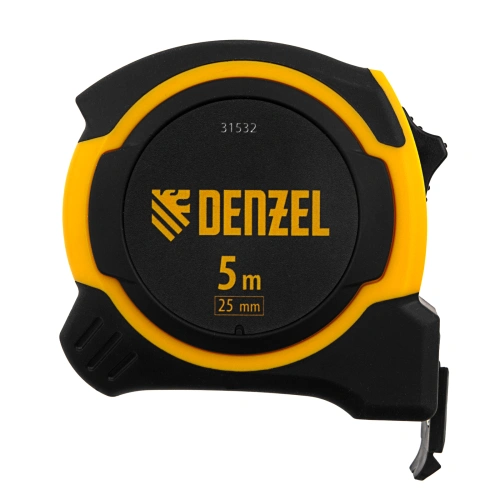 Рулетка 5м х 25мм, двухкомп. корпус, магнитный обрезиненный зацеп Denzel по ценам производителя в Челябинске с доставкой по всей России