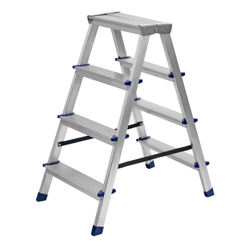 Стремянка двусторонняя 4 ступени, алюминиевая, Сибртех по ценам производителя в Челябинске с доставкой по всей России