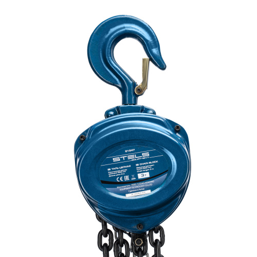 Таль цепная, 3 т, h подъема 3 м, расстояние между крюками 500 мм Stels по ценам производителя в Челябинске с доставкой по всей России