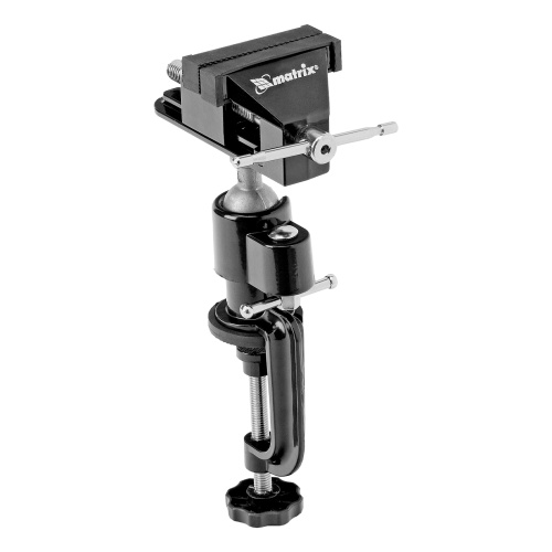 Тиски настольные, многофункциональные, сменная насадка, хомут для дрели, шарнирный механизм, 70 мм Matrix по ценам производителя в Челябинске с доставкой по всей России