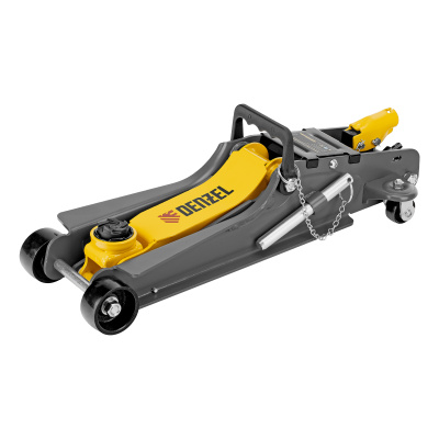 Домкрат гидравлический подкатной с фиксатором, 2,5 т,  85-385 мм, в пласт. кейсе Denzel по ценам производителя в Челябинске с доставкой по всей России