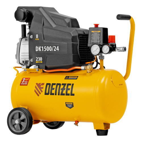 Компрессор воздушный DK1500/24, Х-PRO 1.5 кВт, 230 л/мин, 24 л Denzel по ценам производителя в Челябинске с доставкой по всей России