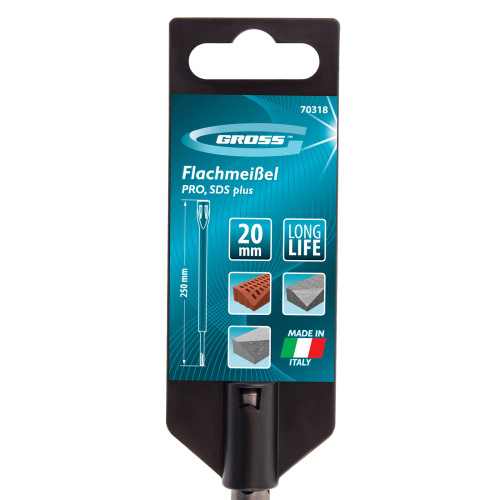 Зубило плоское 20 х 250 мм, Pro, SDS Plus Gross по ценам производителя в Челябинске с доставкой по всей России