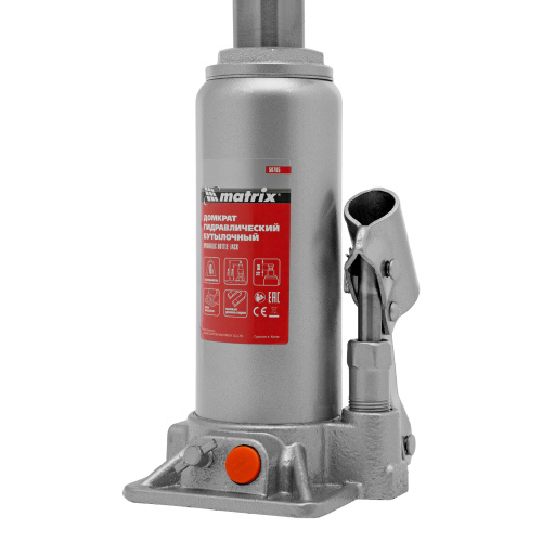 Домкрат гидравлический бутылочный, 6 т, h подъема 216-413 мм Matrix по ценам производителя в Челябинске с доставкой по всей России