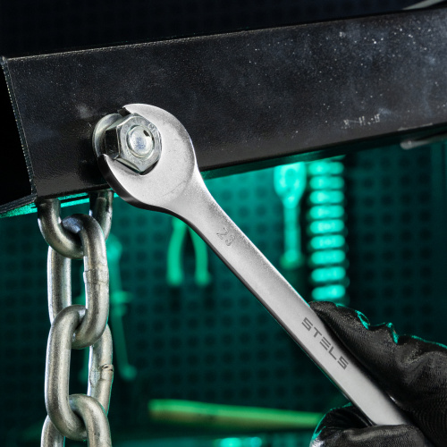 Ключ комбинированный, 23 мм, CrV, матовый хром Stels по ценам производителя в Челябинске с доставкой по всей России