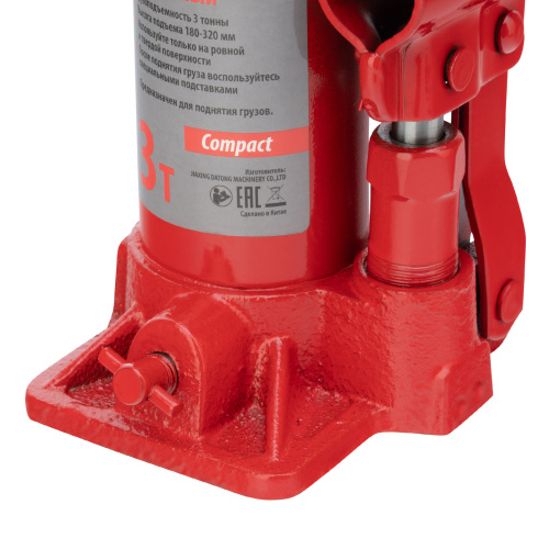 Домкрат гидравлический бутылочный 3т, h подъема 180-320 мм Sparta Compact по ценам производителя в Челябинске с доставкой по всей России